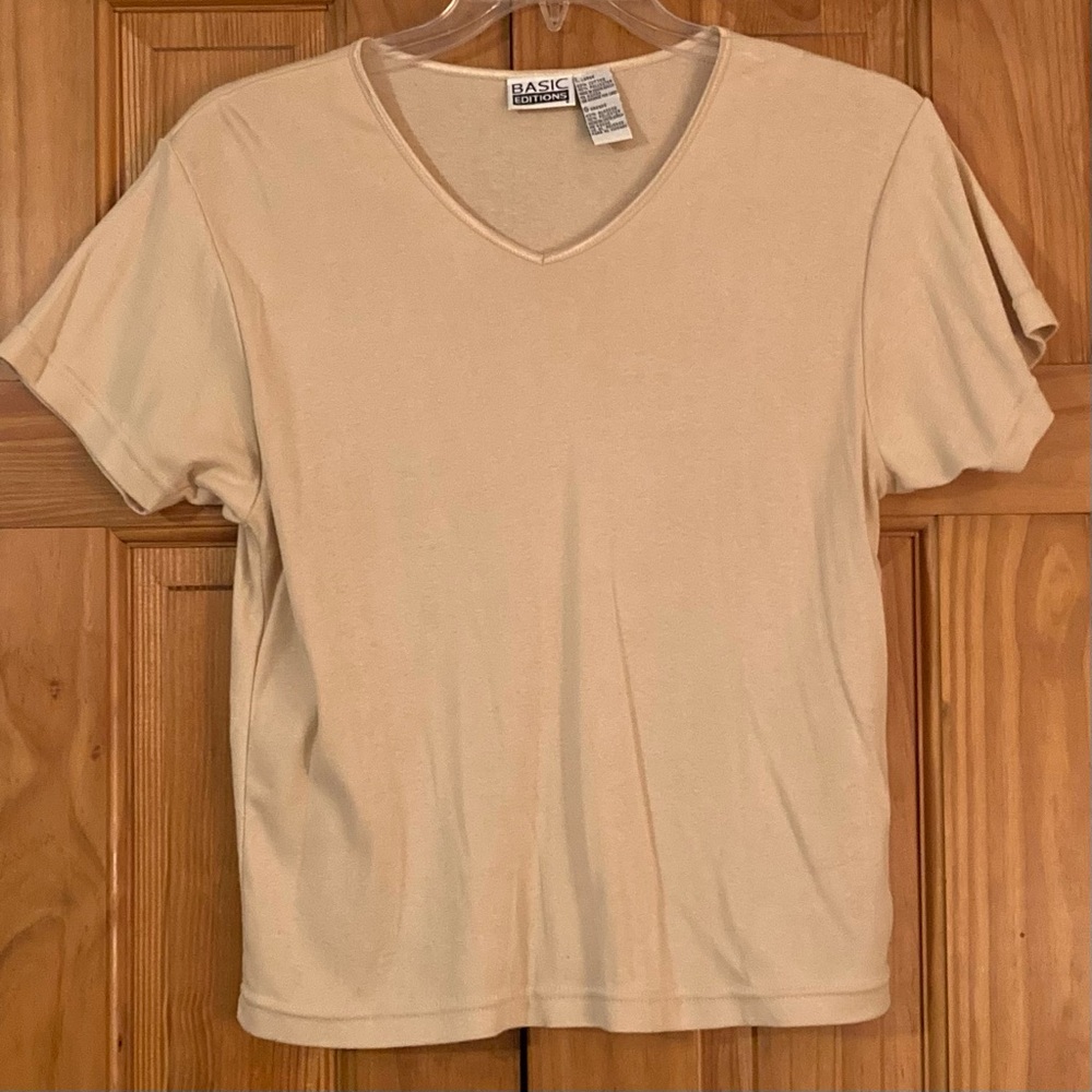EUC Vintage 90s Basic Editions V-Neck Top Size L